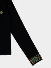 Casablanca Black Laurel Knit Merino Wool Jacket