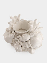 Les Ottomans White Coral Ceramic Candle Holder