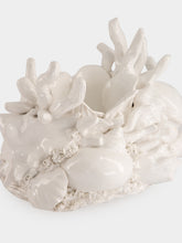 Les Ottomans White Coral Ceramic Candle Holder