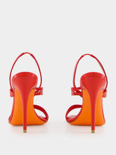 Santoni Red Leather High-Heel Sandals