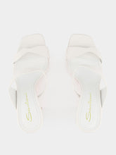 Santoni White Leather Adriatica Mules