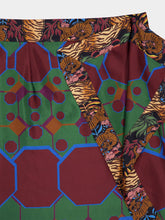 Paula Wisteria Octa Print Wrap Skirt in Double Printed Silk Twill