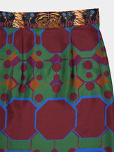 Paula Wisteria Octa Print Wrap Skirt in Double Printed Silk Twill