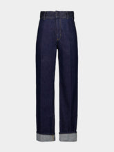 Frame Dark Blue Trapunto Denim Trousers