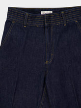 Frame Dark Blue Trapunto Denim Trousers