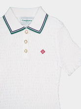 Casablanca White Shirred Polo Minidress