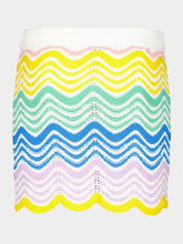 Casablanca Gradient Wave Crochet Skirt