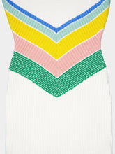 Casablanca Boucle Chevron Dress