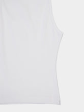 Casablanca Bright White Ribbed Tank Top