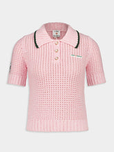 Casablanca Pink Cotton Mouliné Polo Shirt