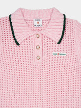 Casablanca Pink Cotton Mouliné Polo Shirt