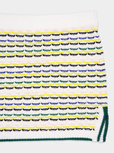 Casablanca Cotton Tuck Stitch Knit Mini Skirt in Multicolour