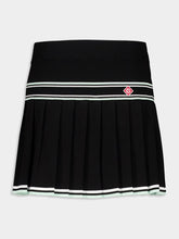Casablanca Black Viscose Pleated Mini Skirt