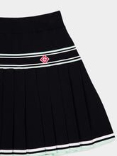Casablanca Black Viscose Pleated Mini Skirt