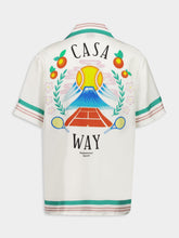 Casablanca White Casa Way Silk Cuban Collar Shirt
