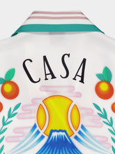 Casablanca White Casa Way Silk Cuban Collar Shirt