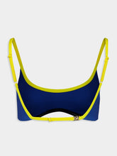 Casablanca Blue and Yellow Bikini Top