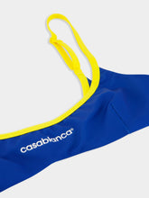 Casablanca Blue and Yellow Bikini Top