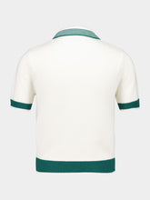 Casablanca White Knit Tennis Polo Shirt