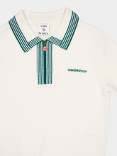 Casablanca White Knit Tennis Polo Shirt