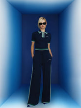 Casablanca Navy Knit Tennis Polo Shirt