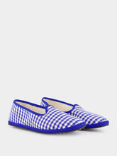 Vibi Venezia Blue Checked Slip-On Loafers