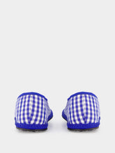 Vibi Venezia Blue Checked Slip-On Loafers