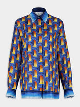 Casablanca Vibrant Silk Graphic Print Shirt
