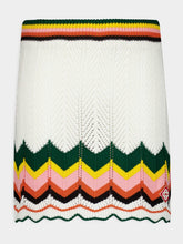 Casablanca Chevron Lace Mini Skirt