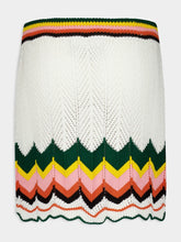 Casablanca Chevron Lace Mini Skirt