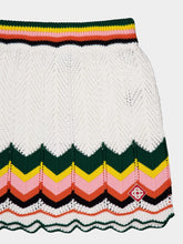 Casablanca Chevron Lace Mini Skirt