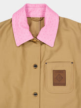 Casablanca Ecru Cotton Workwear Jacket with Contrast Collar