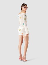 Casablanca Off-White Motif Crochet Mini Dress