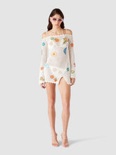 Casablanca Off-White Motif Crochet Mini Dress