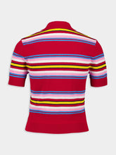 Casablanca Multicolour Dark Red Striped Polo Shirt