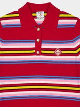 Casablanca Multicolour Dark Red Striped Polo Shirt