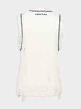 Casablanca Off-White Intarsia Baseball Top
