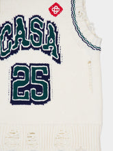 Casablanca Off-White Intarsia Baseball Top