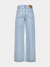 Casablanca Light Wash Blue Graffiti Distressed Denim Jeans