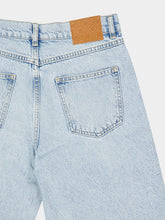 Casablanca Mid Wash Blue Graffiti Skater Denim Bermuda Shorts