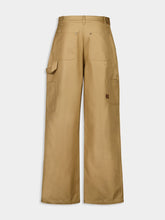 Casablanca Ecru Cotton Workwear Trousers