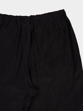 James Perse Washed Black Silk Wide Cuff Trousers