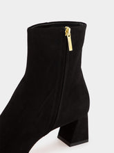 Santoni Black Leather Marta Ankle Boots