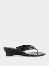 Le Monde Beryl Croc-Effect Micro Wedge Thong Sandals