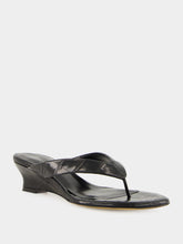 Le Monde Beryl Croc-Effect Micro Wedge Thong Sandals