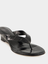 Le Monde Beryl Croc-Effect Micro Wedge Thong Sandals