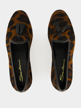 Santoni Brown Suede Tassel Loafers