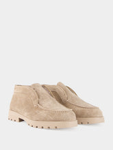Santoni Beige Yalta Suede Desert Boots