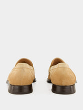 Santoni Beige Leather Airglow Loafers