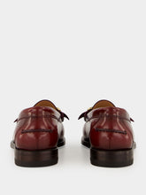 Santoni Red Quentin Leather Loafers